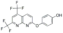 4-([5,7-BIS(TRIFLUOROMETHYL)[1,8]NAPHTHYRIDIN-2-YL]OXY)BENZENOL Struktur