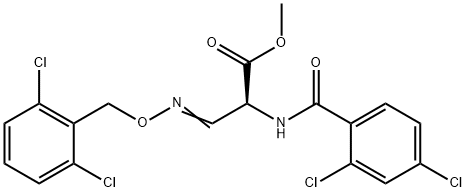 METHYL 2-[(2,4-DICHLOROBENZOYL)AMINO]-3-([(2,6-DICHLOROBENZYL)OXY]IMINO)PROPANOATE Struktur