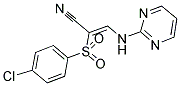 2-((4-CHLOROPHENYL)SULFONYL)-3-(PYRIMIDIN-2-YLAMINO)PROP-2-ENENITRILE Struktur