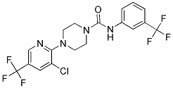 (4-(3-CHLORO-5-(TRIFLUOROMETHYL)(2-PYRIDYL))PIPERAZINYL)-N-(3-(TRIFLUOROMETHYL)PHENYL)FORMAMIDE Struktur