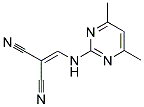 (((4,6-DIMETHYLPYRIMIDIN-2-YL)AMINO)METHYLENE)METHANE-1,1-DICARBONITRILE Struktur