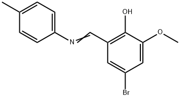 4-BROMO-2-METHOXY-6-([(4-METHYLPHENYL)IMINO]METHYL)BENZENOL Struktur