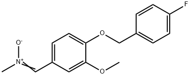 ((4-[(4-FLUOROBENZYL)OXY]-3-METHOXYPHENYL)METHYLENE)(METHYL)AMMONIUMOLATE Struktur