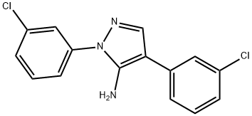 1,4-BIS(3-CHLOROPHENYL)-1H-PYRAZOL-5-AMINE Struktur