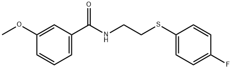 N-(2-[(4-FLUOROPHENYL)SULFANYL]ETHYL)-3-METHOXYBENZENECARBOXAMIDE Struktur