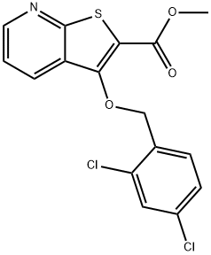 METHYL 3-[(2,4-DICHLOROBENZYL)OXY]THIENO[2,3-B]PYRIDINE-2-CARBOXYLATE Struktur