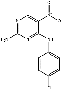 N-(2-AMINO-5-NITRO-4-PYRIMIDINYL)-N-(4-CHLOROPHENYL)AMINE Struktur