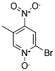 2-BROMO-5-METHYL-4-NITROPYRIDINE 1-OXIDE Struktur