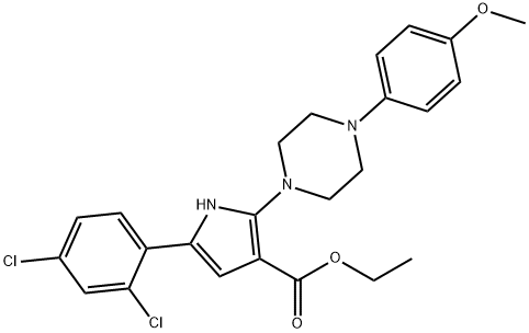 ETHYL 5-(2,4-DICHLOROPHENYL)-2-[4-(4-METHOXYPHENYL)PIPERAZINO]-1H-PYRROLE-3-CARBOXYLATE Struktur