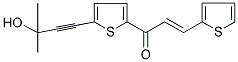 1-[5-(3-HYDROXY-3-METHYLBUT-1-YNYL)-2-THIENYL]-3-(2-THIENYL)PROP-2-EN-1-ONE Struktur