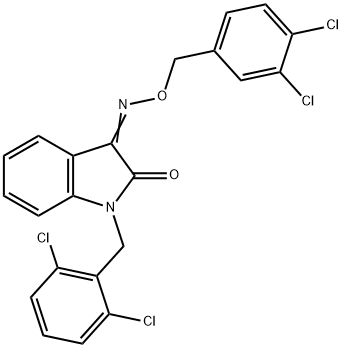 1-(2,6-DICHLOROBENZYL)-1H-INDOLE-2,3-DIONE 3-[O-(3,4-DICHLOROBENZYL)OXIME] Struktur