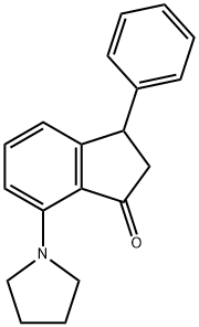 3-PHENYL-7-(1-PYRROLIDINYL)-1-INDANONE Struktur