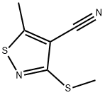 5-METHYL-3-(METHYLSULFANYL)-4-ISOTHIAZOLECARBONITRILE Struktur