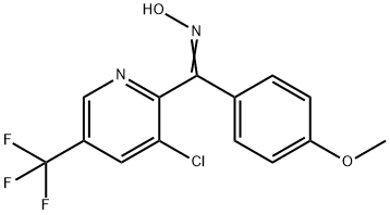 [3-CHLORO-5-(TRIFLUOROMETHYL)-2-PYRIDINYL](4-METHOXYPHENYL)METHANONE OXIME Struktur