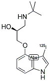 (-)-PINDOLOL, [125I]IODO- Struktur