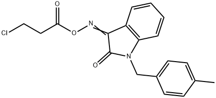 3-([(3-CHLOROPROPANOYL)OXY]IMINO)-1-(4-METHYLBENZYL)-1,3-DIHYDRO-2H-INDOL-2-ONE Struktur