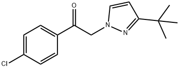 2-[3-(TERT-BUTYL)-1H-PYRAZOL-1-YL]-1-(4-CHLOROPHENYL)-1-ETHANONE Struktur