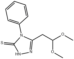 5-(2,2-DIMETHOXYETHYL)-4-PHENYL-4H-1,2,4-TRIAZOL-3-YLHYDROSULFIDE Struktur