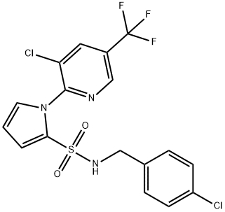 N-(4-CHLOROBENZYL)-1-[3-CHLORO-5-(TRIFLUOROMETHYL)-2-PYRIDINYL]-1H-PYRROLE-2-SULFONAMIDE Struktur