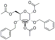 2,4-DI-O-BENZYL-1,3,6-TRI-O-ACETYL-A-D-GLUCOPYRANOSE Struktur