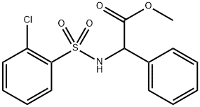 METHYL 2-([(2-CHLOROPHENYL)SULFONYL]AMINO)-2-PHENYLACETATE Struktur