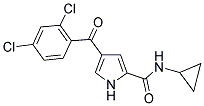 N-CYCLOPROPYL-4-(2,4-DICHLOROBENZOYL)-1H-PYRROLE-2-CARBOXAMIDE Struktur