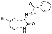 5-BROMO-3-(BENZOYLHYDRAZIDYL)-2-OXOINDOLINE Struktur