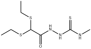 2-[2,2-BIS(ETHYLSULFANYL)ACETYL]-N-METHYL-1-HYDRAZINECARBOTHIOAMIDE Struktur