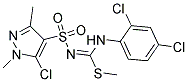 N4-[(2,4-DICHLOROANILINO)(METHYLTHIO)METHYLIDENE]-5-CHLORO-1,3-DIMETHYL-1H-PYRAZOLE-4-SULFONAMIDE Struktur