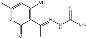 2-[1-(4-HYDROXY-6-METHYL-2-OXO-2H-PYRAN-3-YL)ETHYLIDENE]-1-HYDRAZINECARBOTHIOAMIDE Struktur