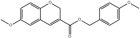 4-METHOXYBENZYL 6-METHOXY-2H-CHROMENE-3-CARBOXYLATE Struktur