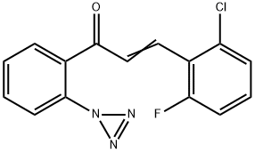 3-(2-CHLORO-6-FLUOROPHENYL)-1-[2-(1H-TRIAZIREN-1-YL)PHENYL]-2-PROPEN-1-ONE Struktur