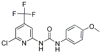 N-[6-CHLORO-4-(TRIFLUOROMETHYL)-2-PYRIDYL]-N'-(4-METHOXYPHENYL)UREA Struktur