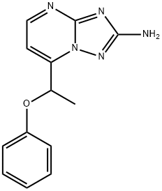 7-(1-PHENOXYETHYL)[1,2,4]TRIAZOLO[1,5-A]PYRIMIDIN-2-AMINE Struktur