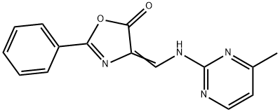 4-([(4-METHYL-2-PYRIMIDINYL)AMINO]METHYLENE)-2-PHENYL-1,3-OXAZOL-5(4H)-ONE Struktur