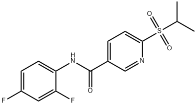 N-(2,4-DIFLUOROPHENYL)-6-(ISOPROPYLSULFONYL)NICOTINAMIDE Struktur