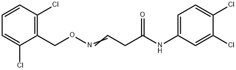 3-([(2,6-DICHLOROBENZYL)OXY]IMINO)-N-(3,4-DICHLOROPHENYL)PROPANAMIDE Struktur