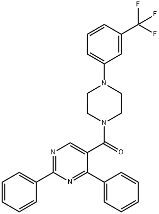 (2,4-DIPHENYL-5-PYRIMIDINYL)(4-[3-(TRIFLUOROMETHYL)PHENYL]PIPERAZINO)METHANONE Struktur