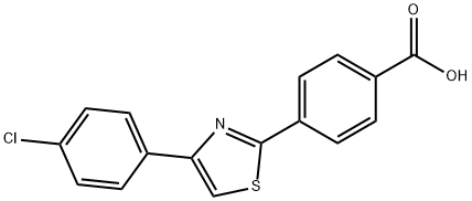 4-[4-(4-CHLOROPHENYL)-1,3-THIAZOL-2-YL]BENZENECARBOXYLIC ACID Struktur