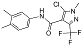 5-CHLORO-N-(3,4-DIMETHYLPHENYL)-1-METHYL-3-(TRIFLUOROMETHYL)-1H-PYRAZOLE-4-CARBOXAMIDE Struktur