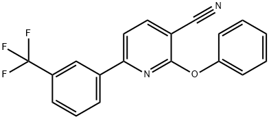 2-PHENOXY-6-[3-(TRIFLUOROMETHYL)PHENYL]NICOTINONITRILE Struktur