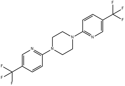 1,4-BIS(5-(TRIFLUOROMETHYL)-2-PYRIDYL)PIPERAZINE Struktur