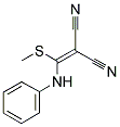 (METHYLTHIO(PHENYLAMINO)METHYLENE)METHANE-1,1-DICARBONITRILE Struktur