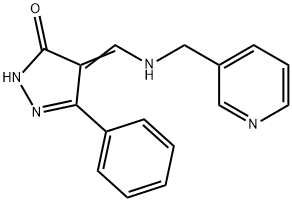 5-PHENYL-4-([(3-PYRIDINYLMETHYL)AMINO]METHYLENE)-2,4-DIHYDRO-3H-PYRAZOL-3-ONE Struktur