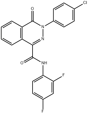 3-(4-CHLOROPHENYL)-N-(2,4-DIFLUOROPHENYL)-4-OXO-3,4-DIHYDRO-1-PHTHALAZINECARBOXAMIDE Struktur