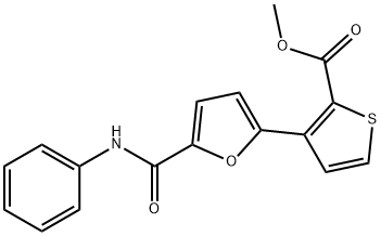 METHYL 3-[5-(ANILINOCARBONYL)-2-FURYL]-2-THIOPHENECARBOXYLATE Struktur