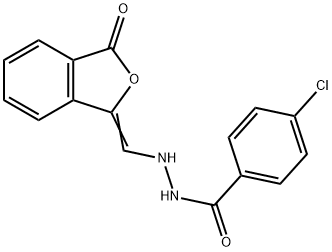 4-CHLORO-N'-([3-OXO-2-BENZOFURAN-1(3H)-YLIDEN]METHYL)BENZENECARBOHYDRAZIDE Struktur