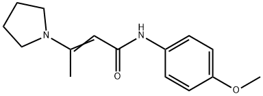 N-(4-METHOXYPHENYL)-3-(1-PYRROLIDINYL)-2-BUTENAMIDE Struktur