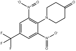 1-[2,6-DINITRO-4-(TRIFLUOROMETHYL)PHENYL]TETRAHYDRO-4(1H)-PYRIDINONE Struktur