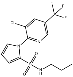 1-[3-CHLORO-5-(TRIFLUOROMETHYL)-2-PYRIDINYL]-N-PROPYL-1H-PYRROLE-2-SULFONAMIDE Struktur